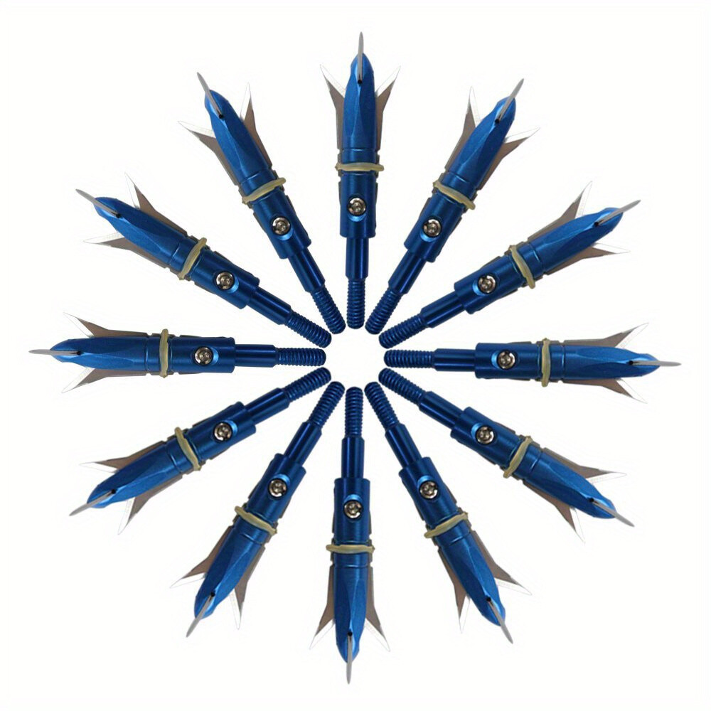 12Pcs 100 Grain 2 Blade Archery Crossbow Broadheads Compound Bow Arrowheads Tips