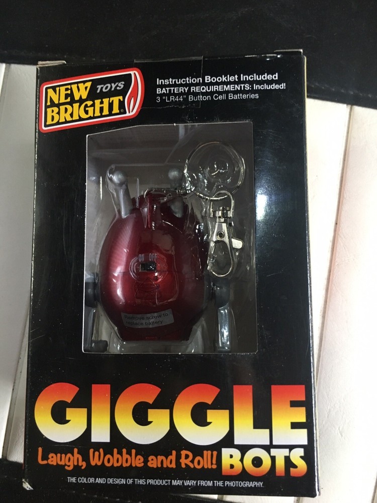New Bright GIGGLE BOTS Red Disco Dancer w/ Dangle Clip Ages 3+