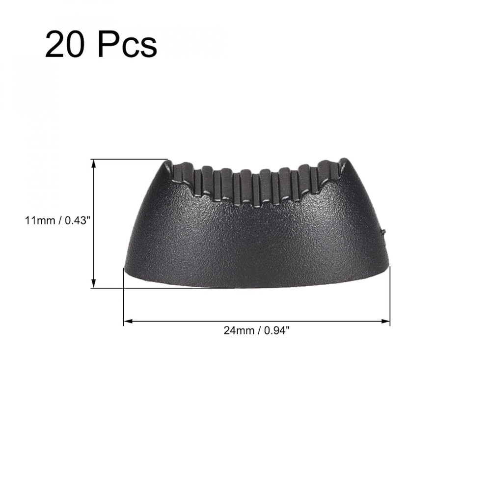 24Mm X 12Mm Console Mixer Slider Fader Knobs Replacement, Black, 20 Pcs