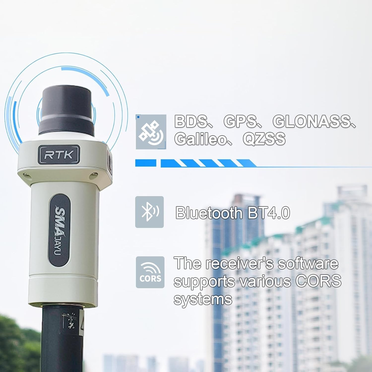 SMA25R Net GNSS RTK Survey System Receiver with Collector By CORS for Construct