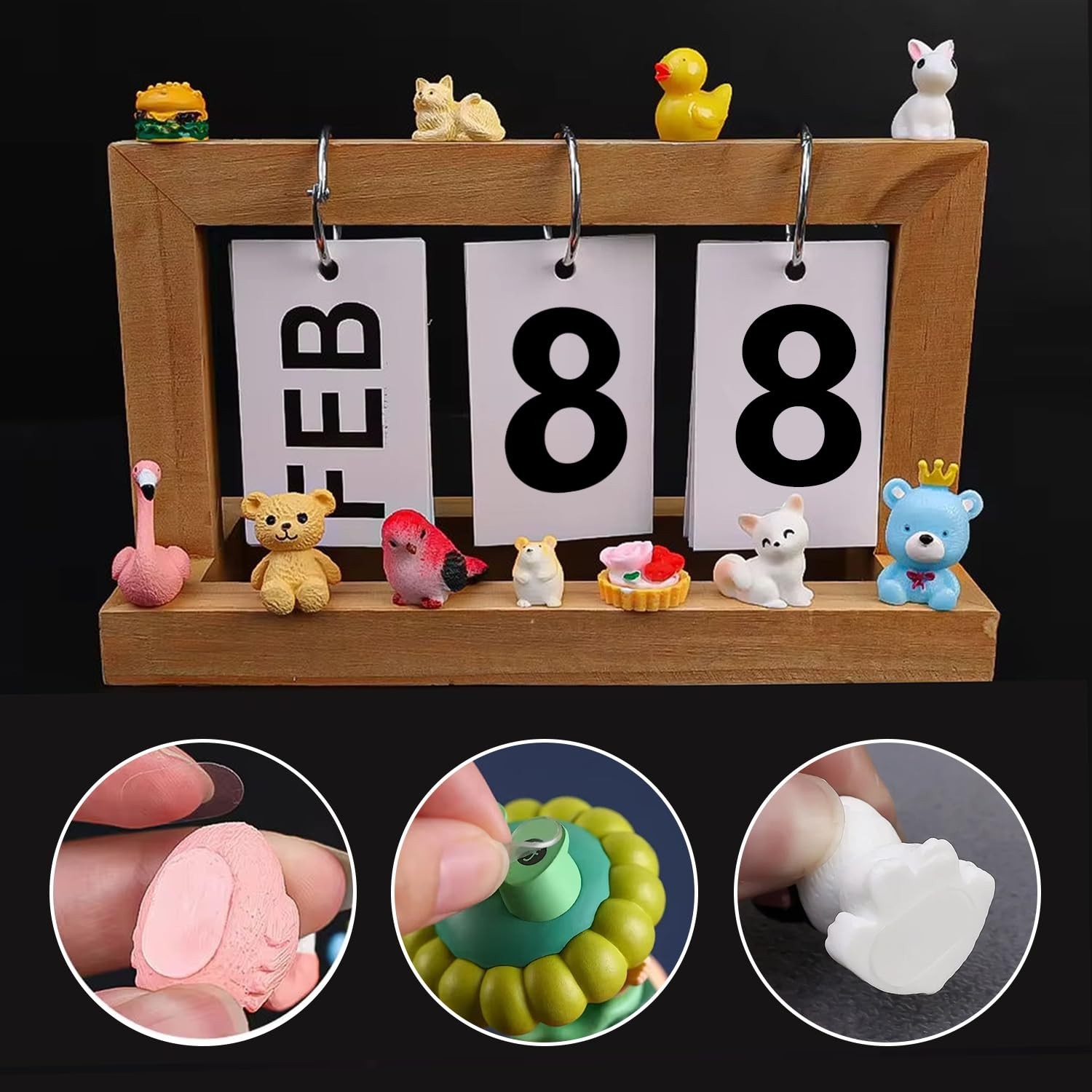 uadbau 450 Pcs Double-Sided Adhesive Dots, 10mm Clear Removable Sticky Tack