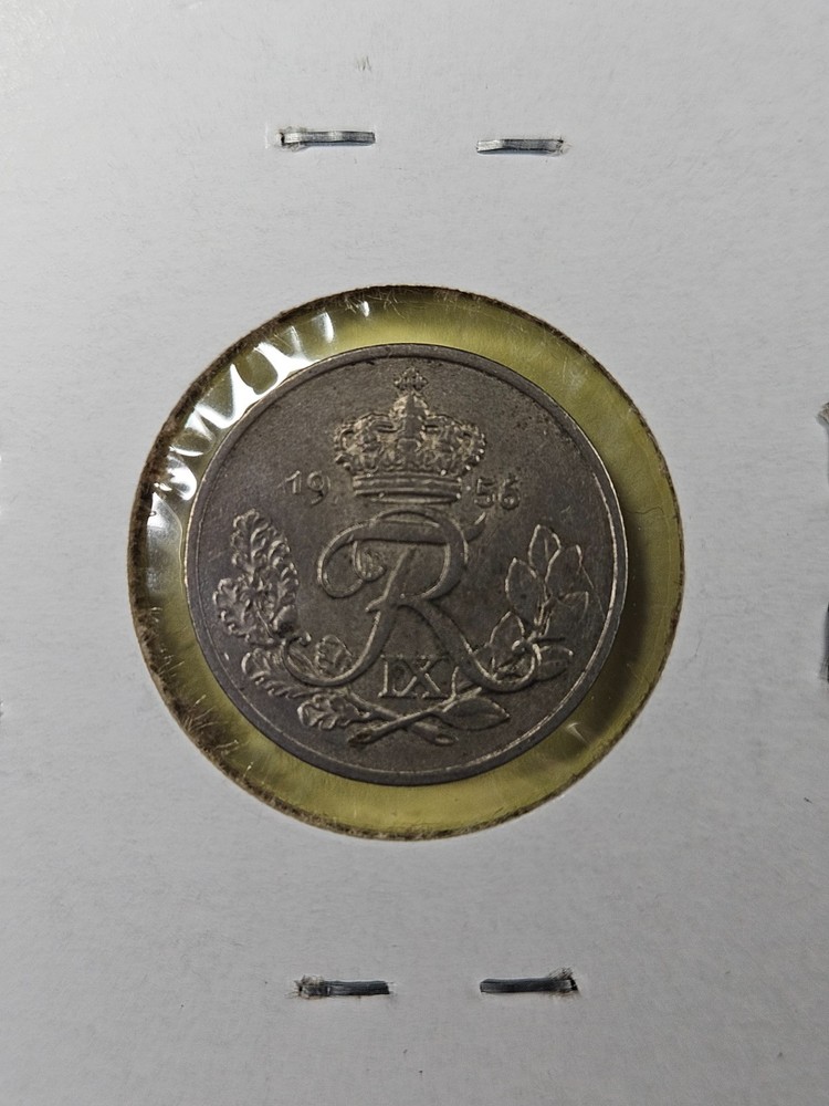 COINS - DENMARK - 10 ORE 1956