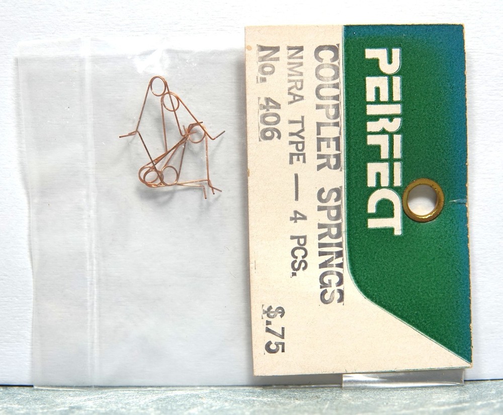 PERFECT HO SCALE COUPLER SPRINGS NMRA TYPE # 406