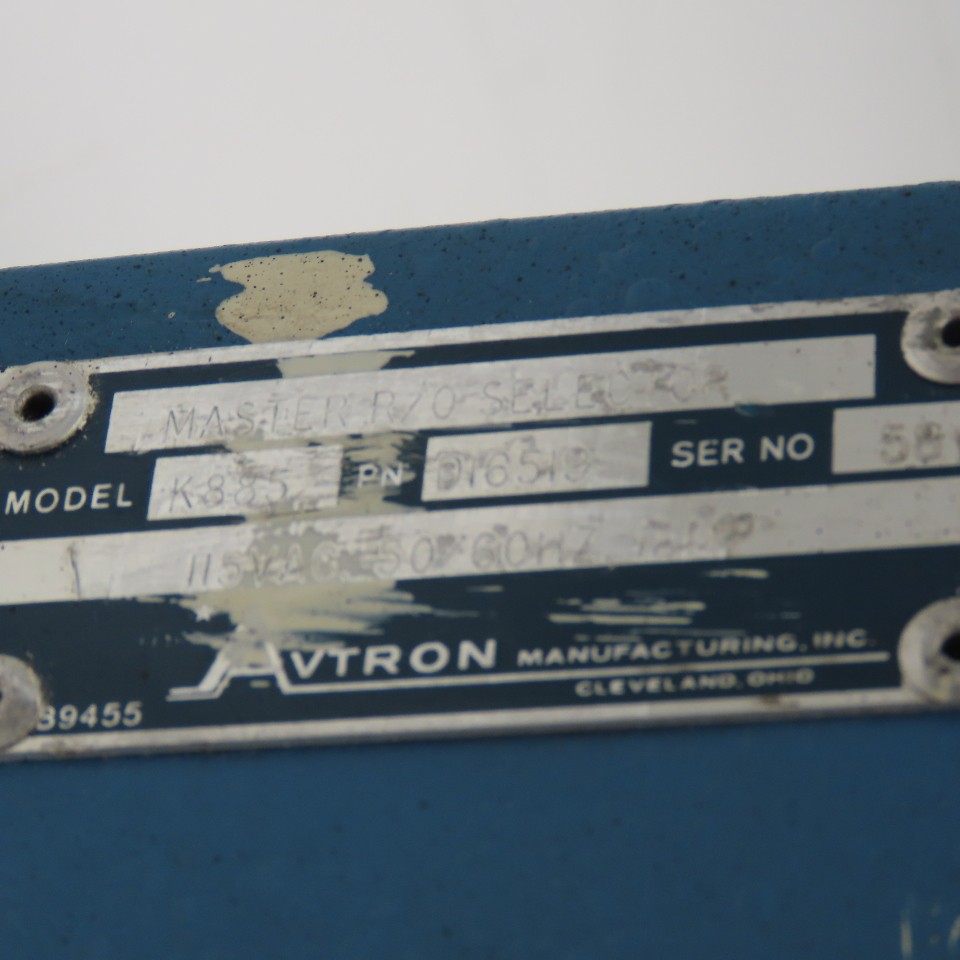 Avtron K885 115V Master R/O Selector Machine Control