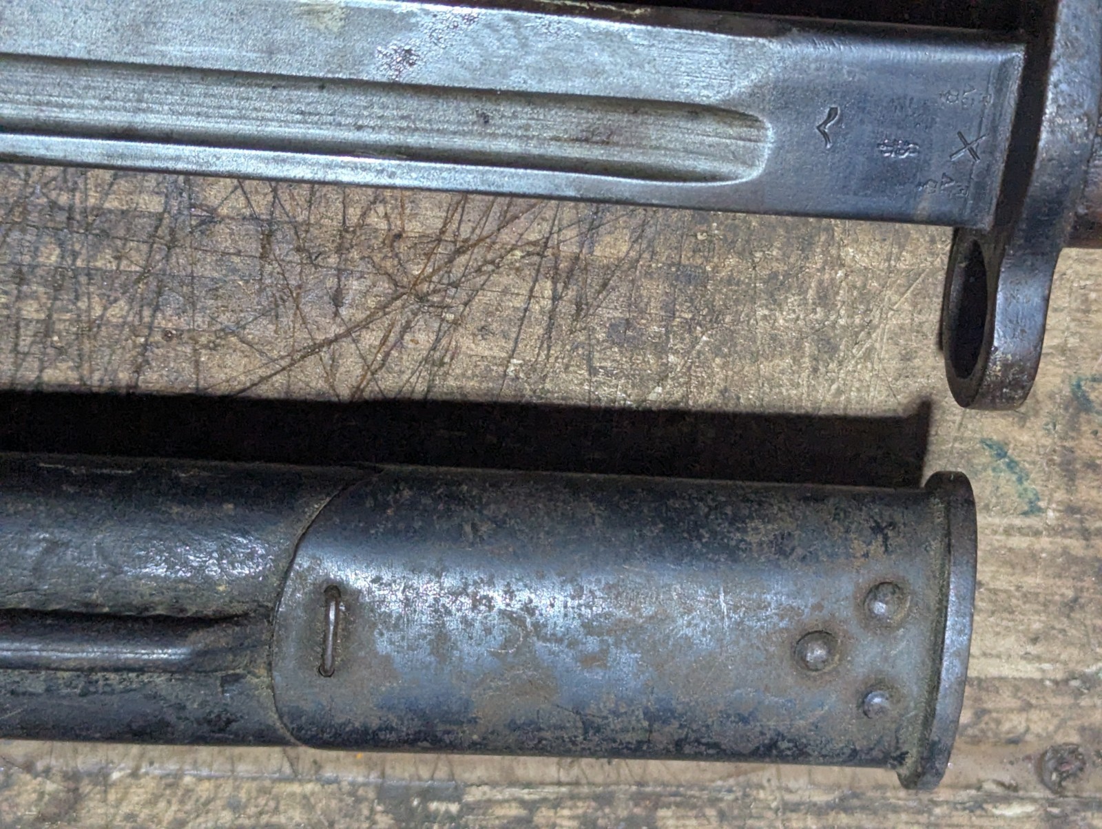 ORIGINAL SCARCE WWI BRITISH 1907 PATTERN SMLE BAYONET And Scabbard