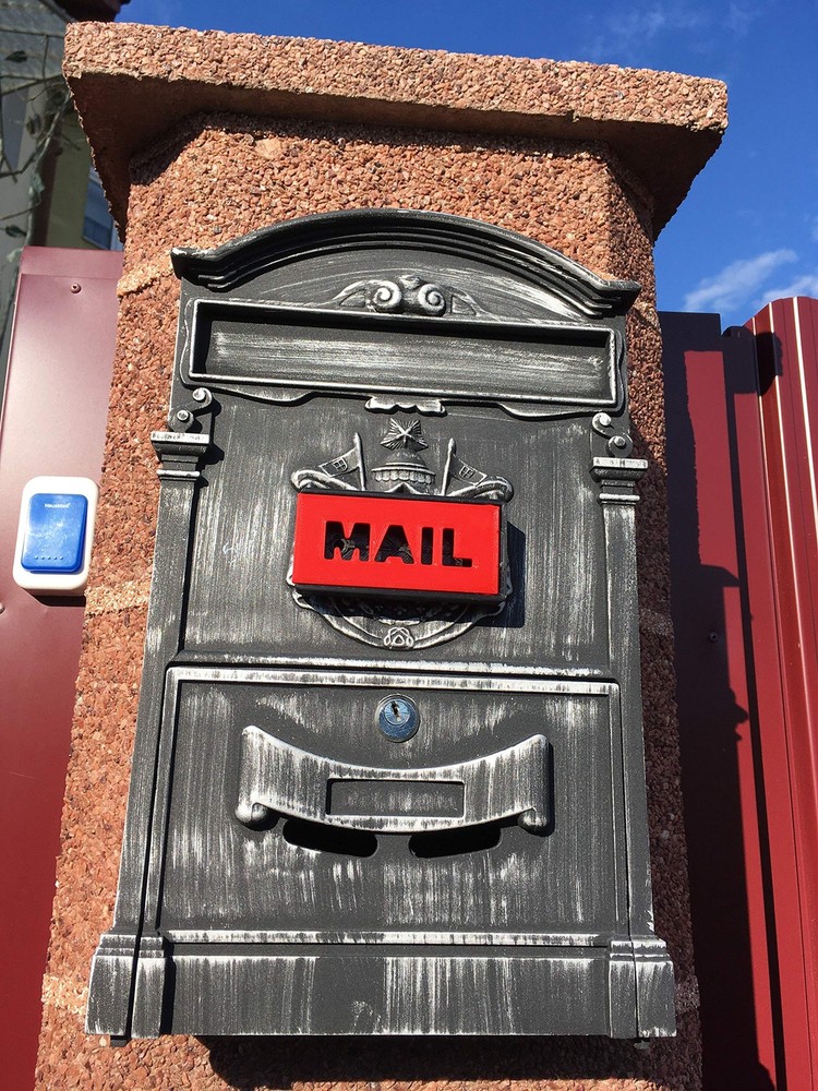 Mailbox Flag Front Mount Replacement 4 x 2 x 0,4 Inch For Brick Stone Mailbox