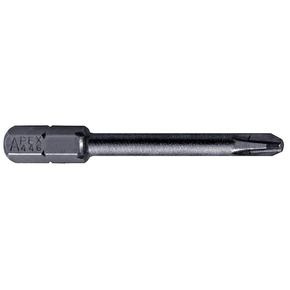 APEX 446-22TX Insert Bit,SAE,1/4",Hex,#2,2" 6JJK0