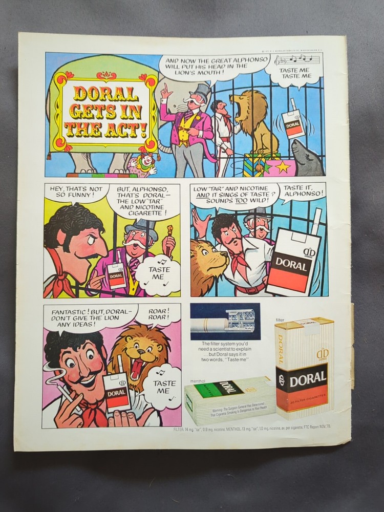 Doral Cigarettes Advertisement 1970s