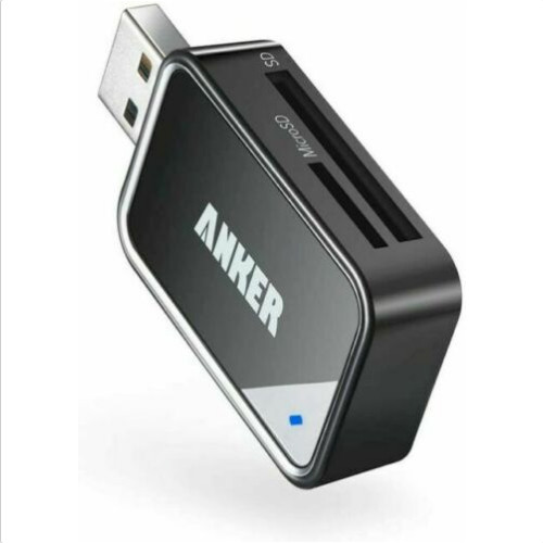 Anker 2-in-1 USB 3.0 SD Card Reader for SDXC, SDHC, SD, MMC, RS-MMC, Micro SDXC