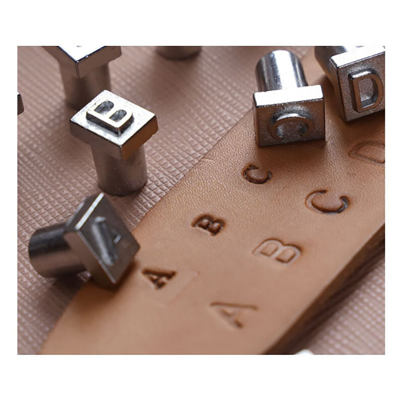 Leather craft Allow Alphabet Stamp Punch Tool with handle Letters numbers set