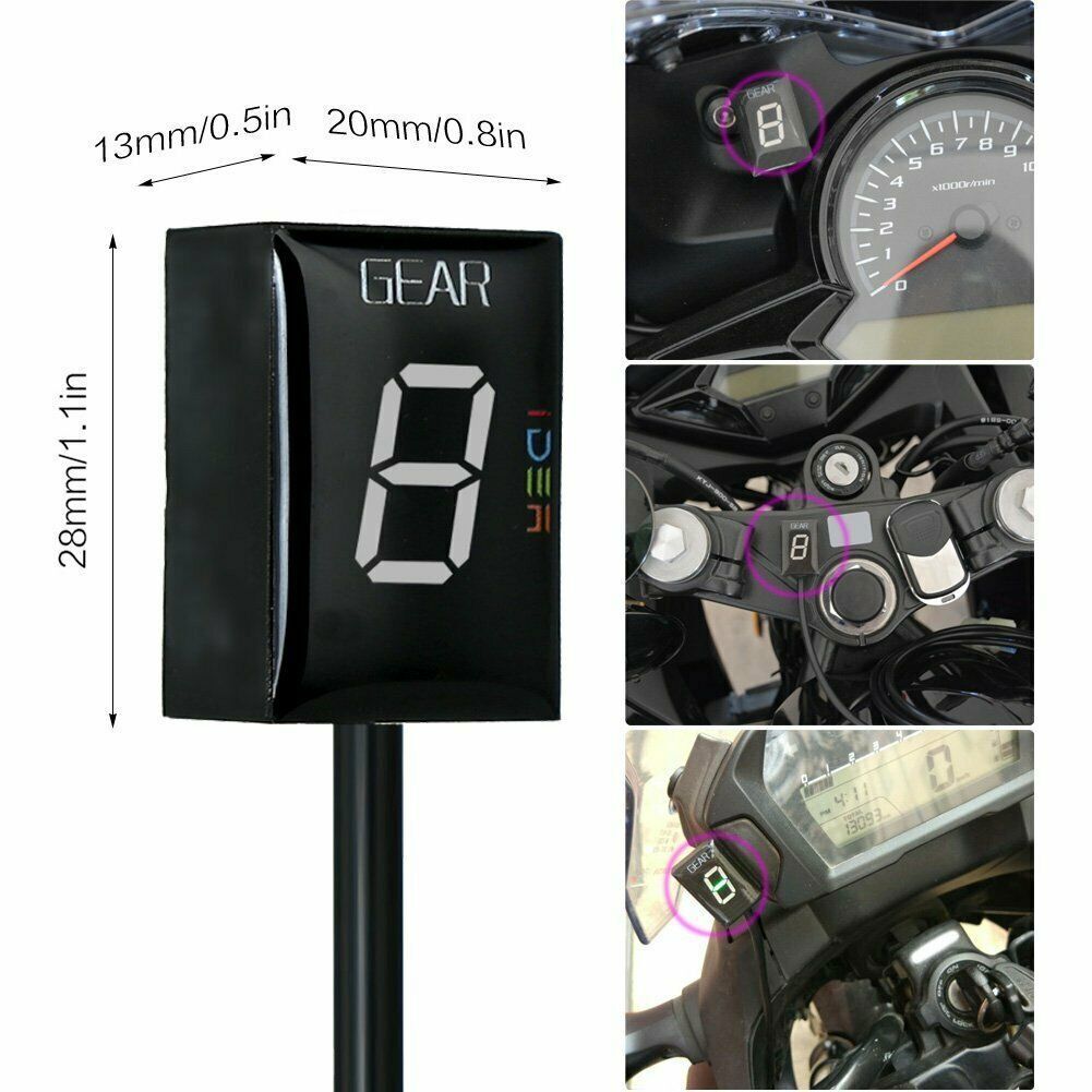 Motorcycle White LED Gear Indicator For Honda CB500F CB650F CBR600RR CBR1000RR