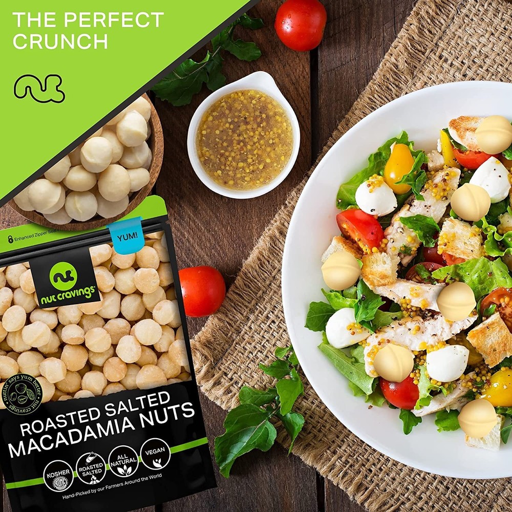 Freshly Roasted & Salted Macadamia Nuts Packed Fresh in...