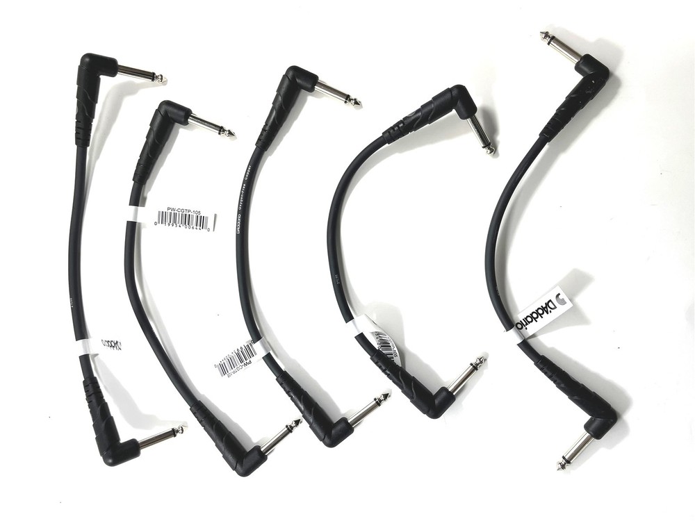 D'Addario - Planet Waves Patch Cable 5 Cables 6 inches 1/4 angled ends