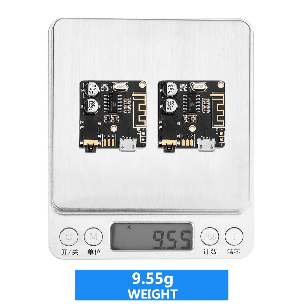 MakerHawk 2pcs Bluetooth Audio Receiver Board BT 5.0 Stereo Black