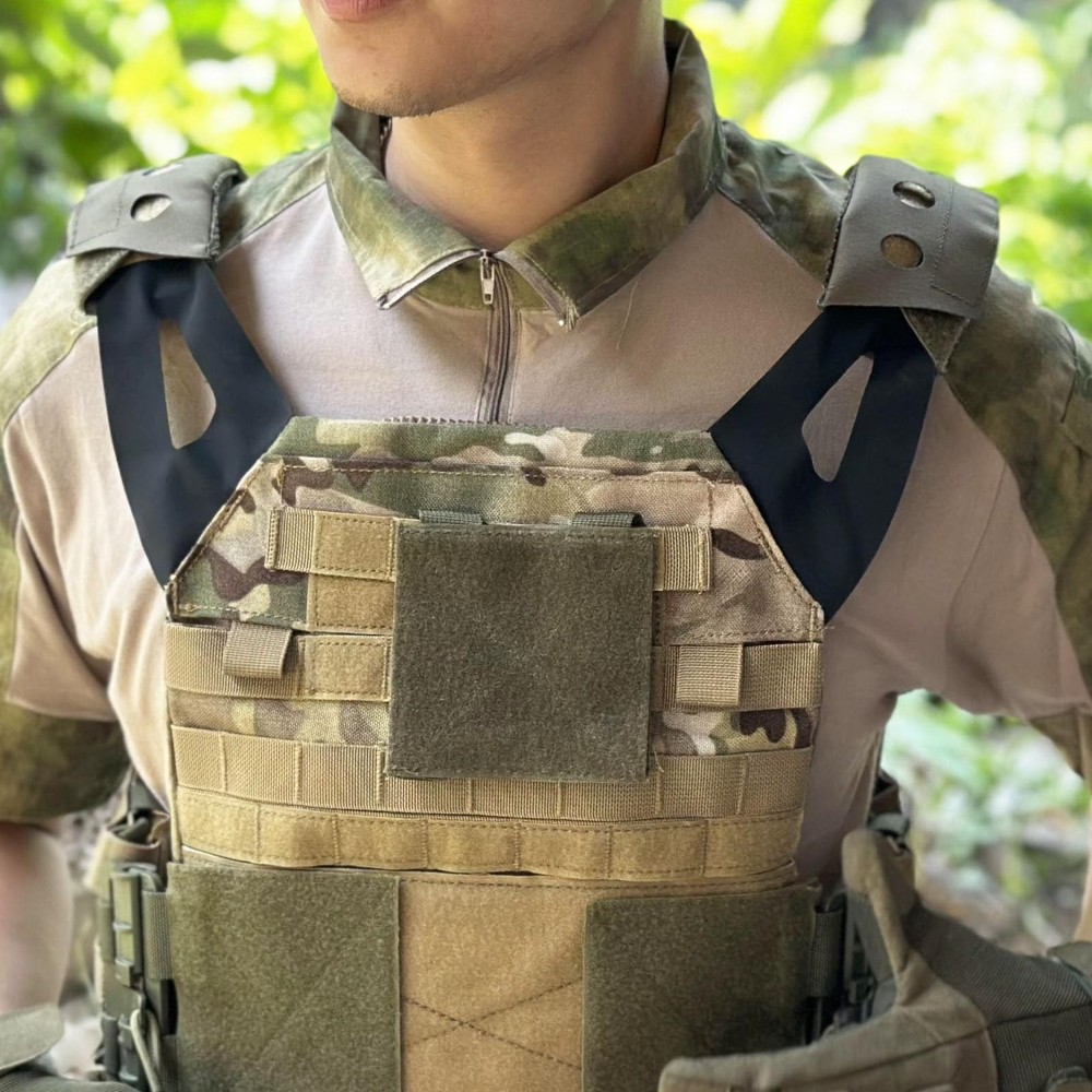 2Pack Molle Patch Panel Hook&Loop Adapter for DIY 4''x4'', Green