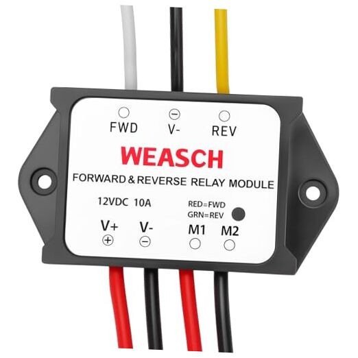 Forward and Reverse Relay Module, 12V 10A Pre-Wired with LED Light, for