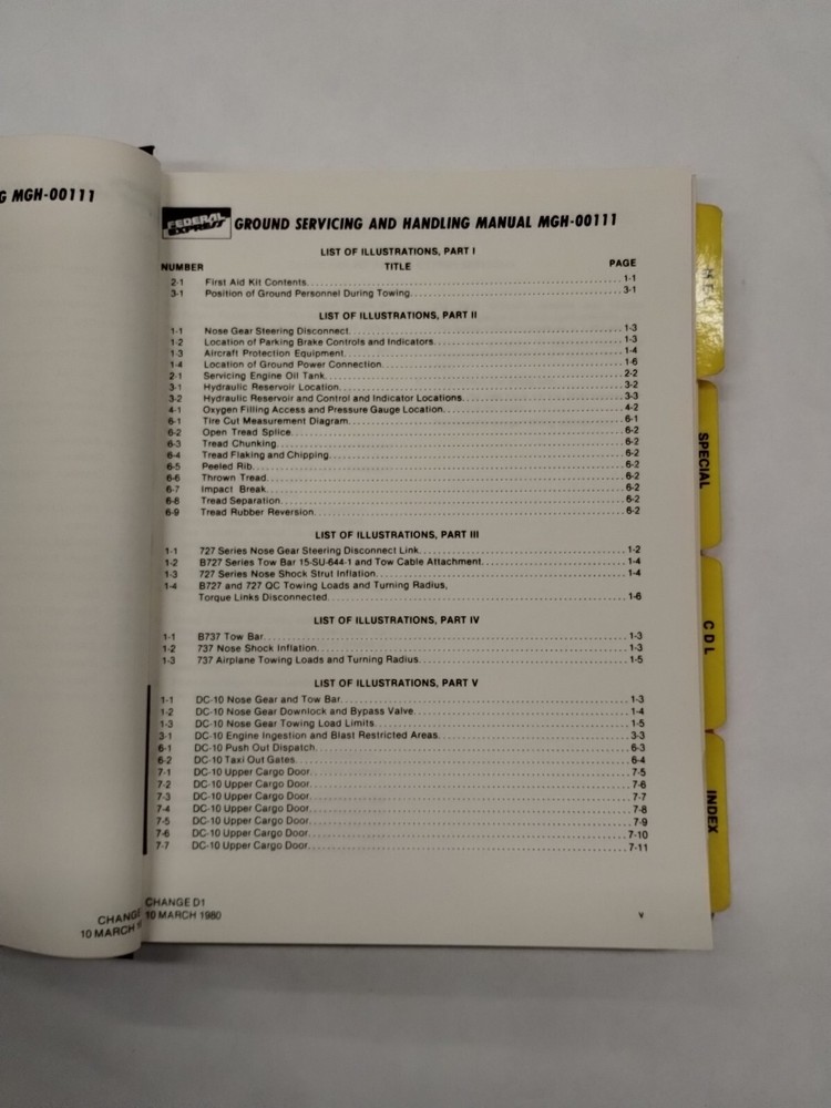 Federal Express 727 Minimum Equipment List & Configuration Deviation List-Origin