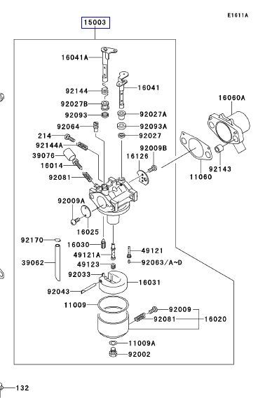 Kawasaki Mule 2500 2510 2520 TUNE UP KIT (Air Oil Fuel Filter Carb Spark Plugs)