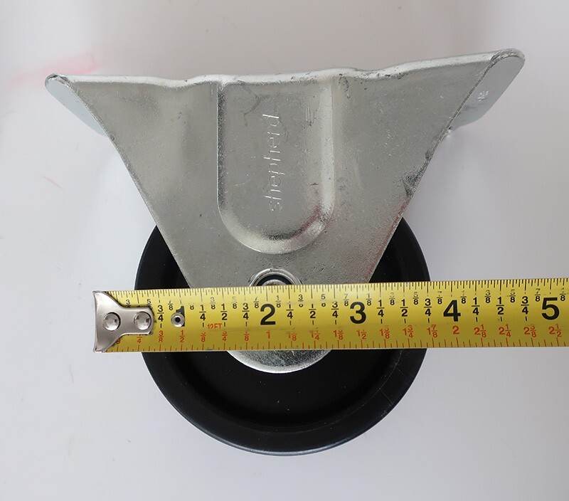 4" RIGID PLATE POLYPROPYLENE CASTER (1), 250 LBS LOAD CAPACITY, SHEPHERD 9399