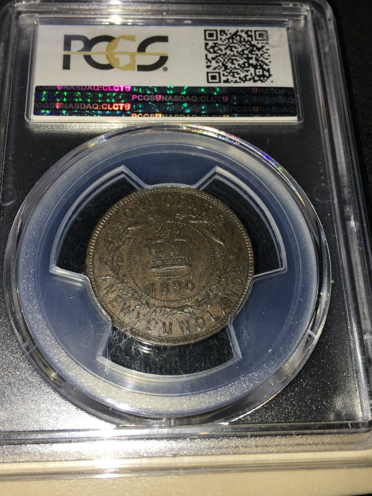 1890, PCGS Graded Newfoundland, Large One Cent, **AU-58**