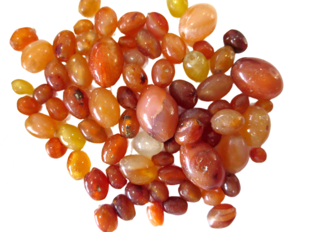 ANTIQUE Carnelian AGATE Beads Mid Eastern 18th Or Earlier