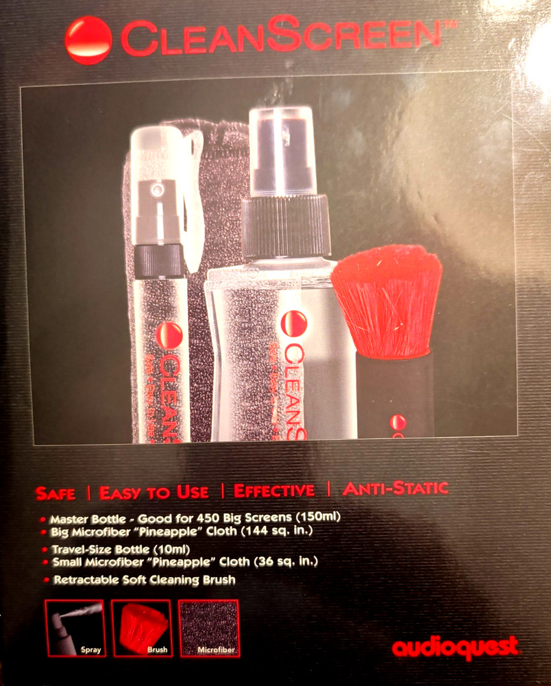 AudioQuest CleanScreen Screen Cleaning Kit 5 Piece Set New In Box