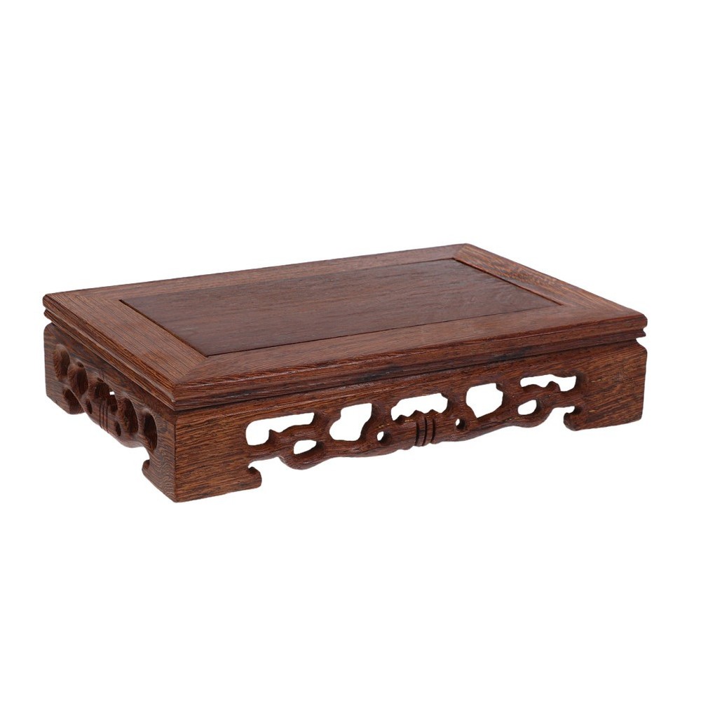 Wood Display Stand Pedestal Rectangular Base for Home Craft Decoration