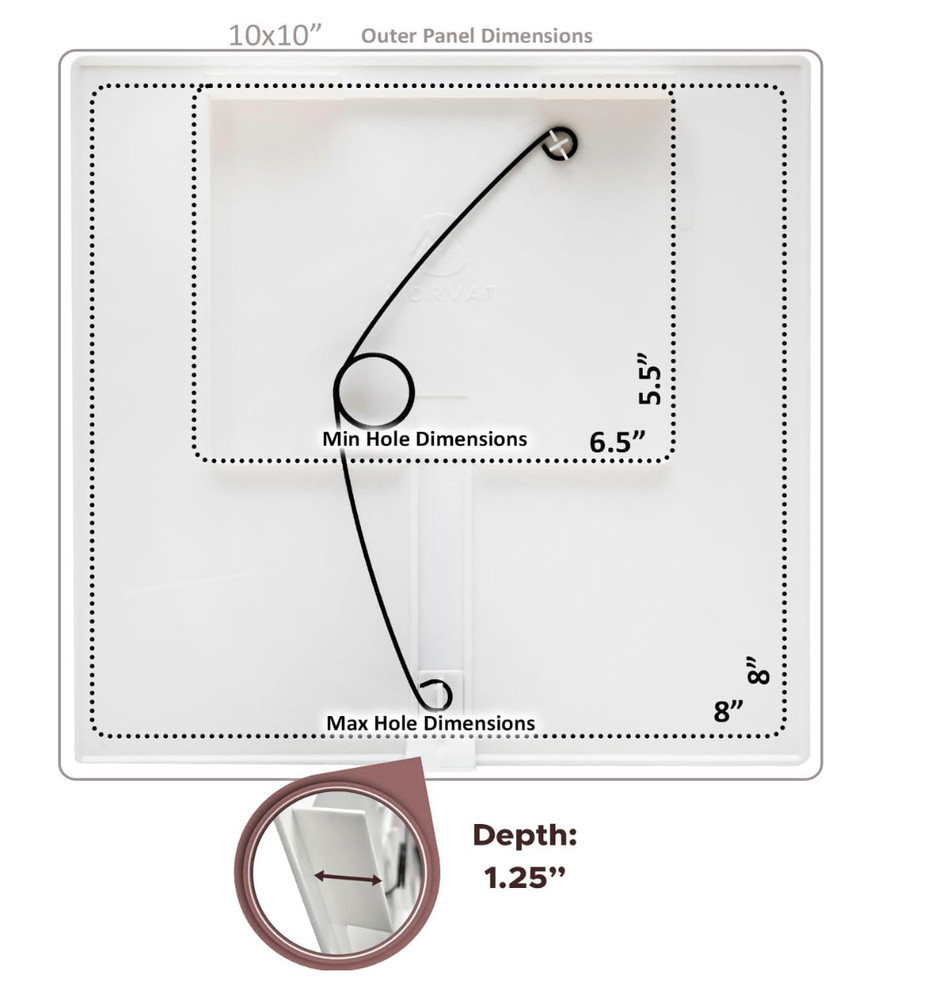 2 Pack Morvat 8x8 Adjustable Spring Access Panel for Drywall & Ceiling