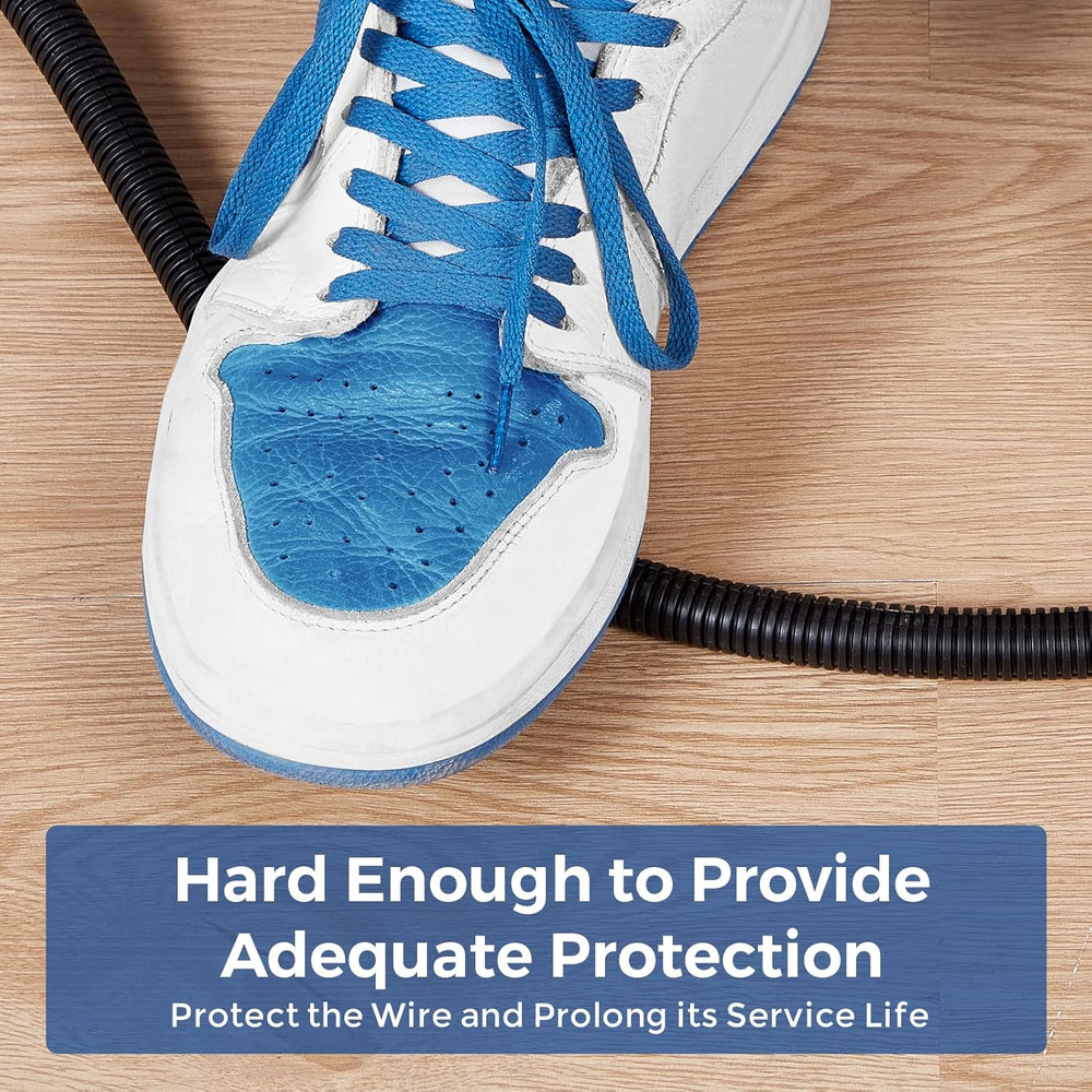 Wire Loom 1/2 Inch 10Ft, Split Loom, Cord Protectors from Pets, Wire Protector