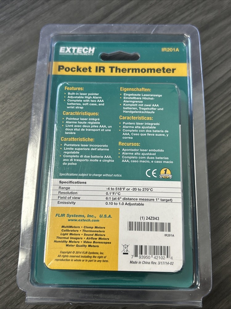 Extech IR201A Pocket IR Thermometer