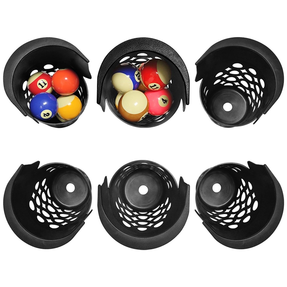 Pool Table Pockets Replacement Pockets for Billiard Table Set of 6 Large Capa...