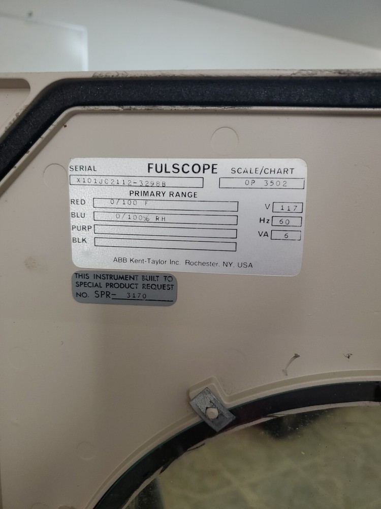ABB Kent Taylor Fulscope Scale Chart 0P 3502 (CX24A)