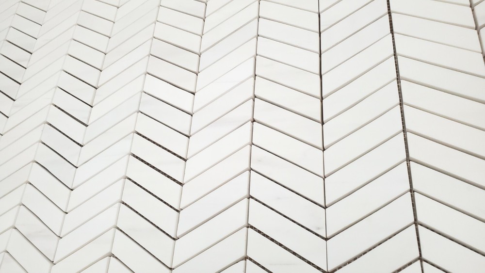 Chevron Dolomit Polished Marble Mosaic Tile