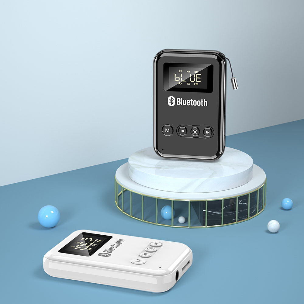 3.5mm Bluetooth Car Home Music Audio Stereo Receiver Adapter FM Transmitter TF