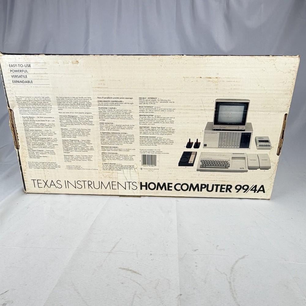 Texas Instruments TI-99/4A Computer New Old Stock Open Box Sealed Inside