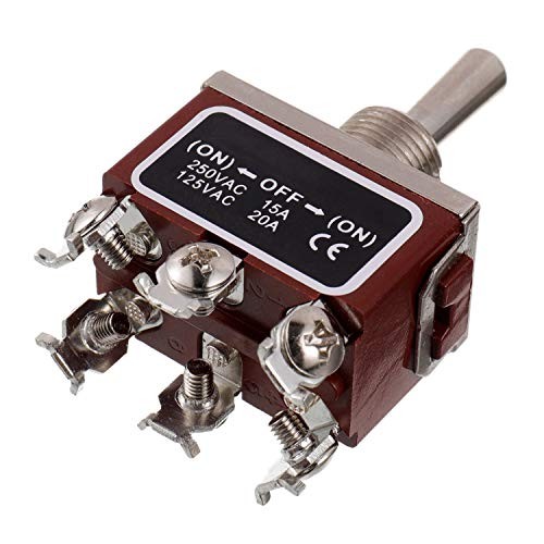 RT1322FS Toggle Switch 125V 20A Momentary Automatic ON -Off- ON 6 Terminal