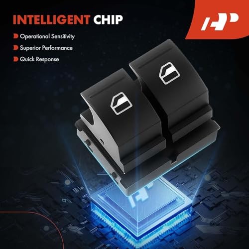 Front Left Driver Power Window Switch Compatible with Volkswagen Golf 2010