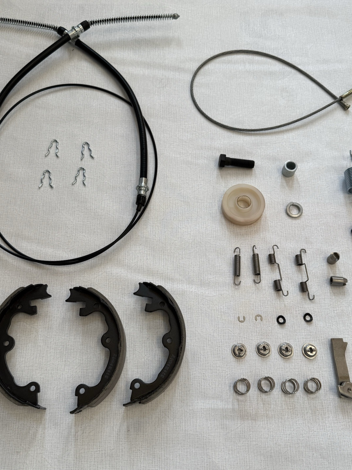 67-82 Corvette Emergency Parking Brakes Kit Complete kit cables shoes Deluxe