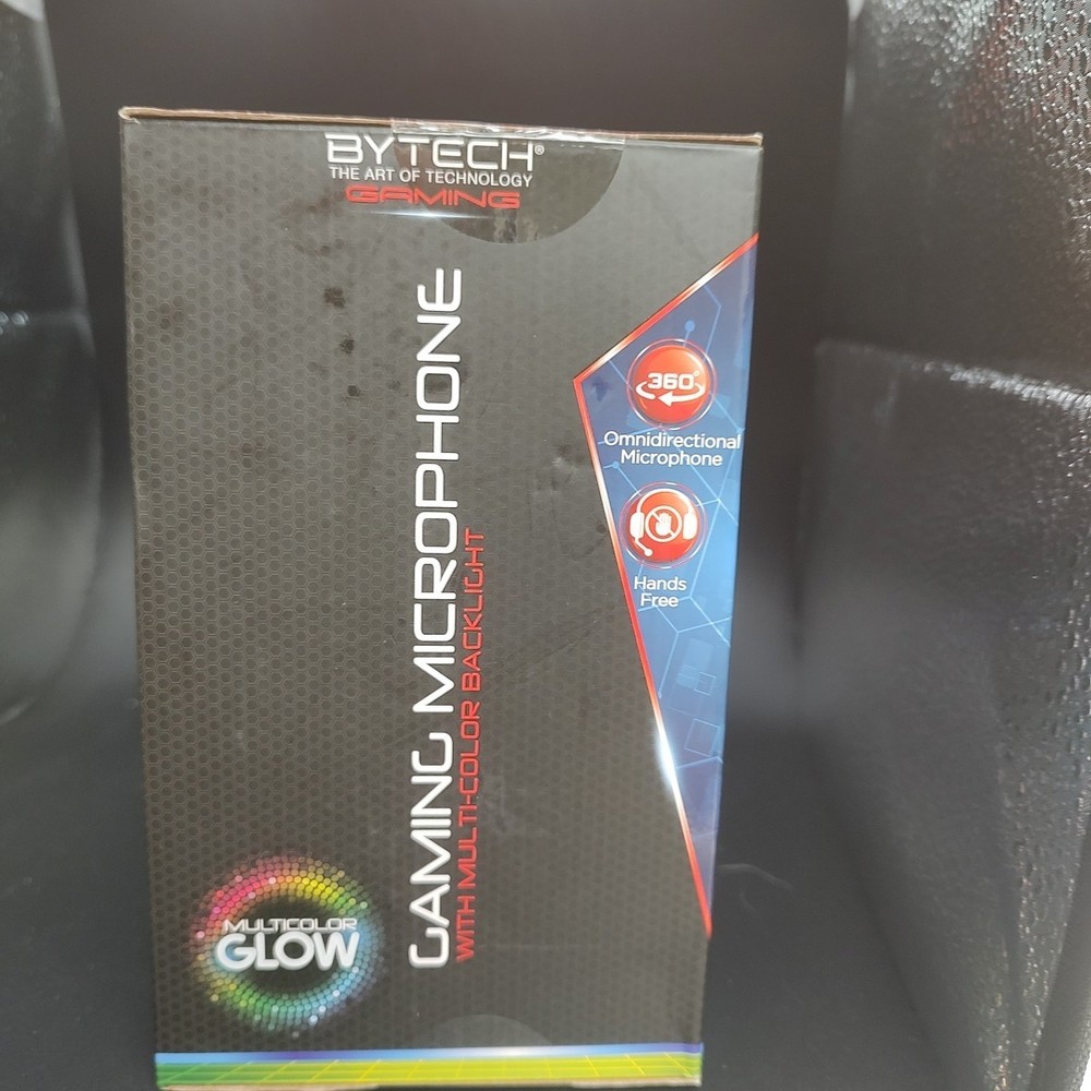 New ByTech Adjustable Gaming Multicolor Glow Microphone Black