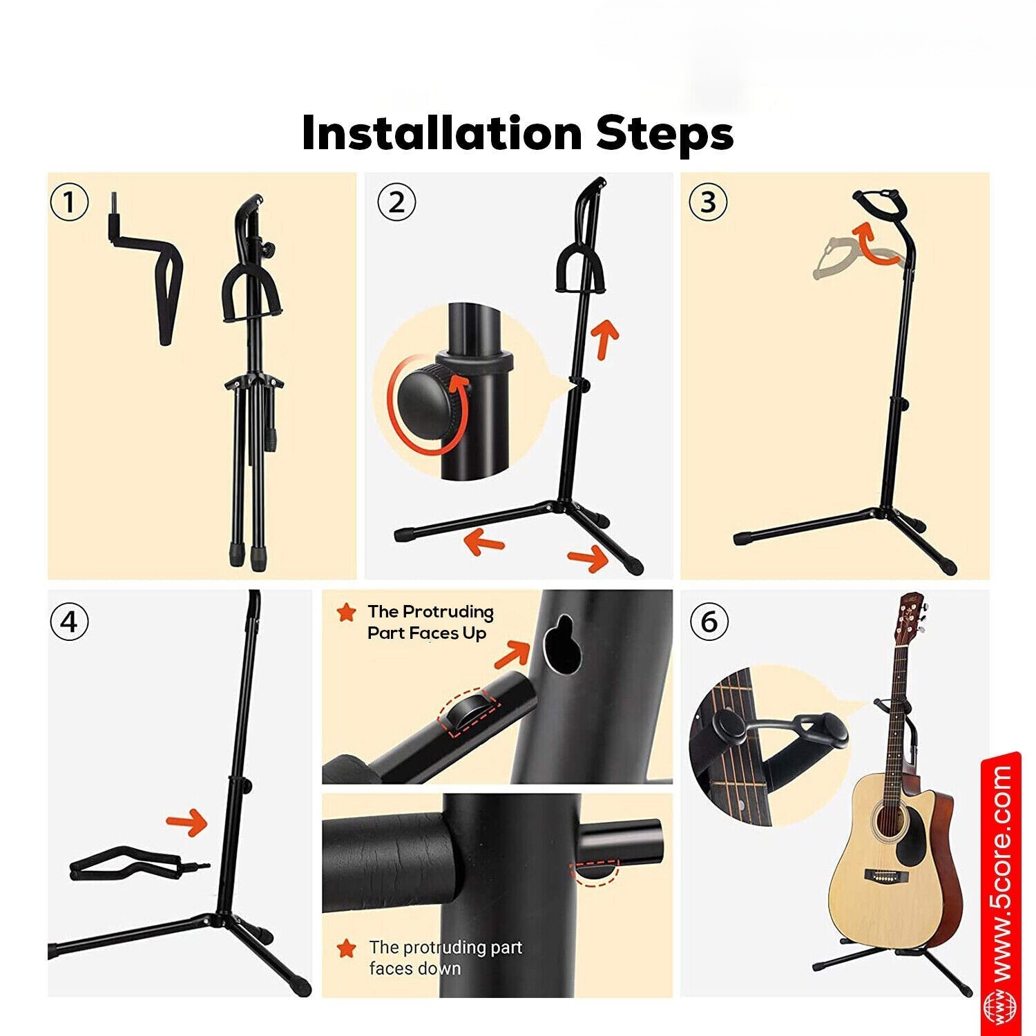 Guitar Stand Floor Adjustable Fold Tripod Acoustic Electric Cello Upright Stand✨