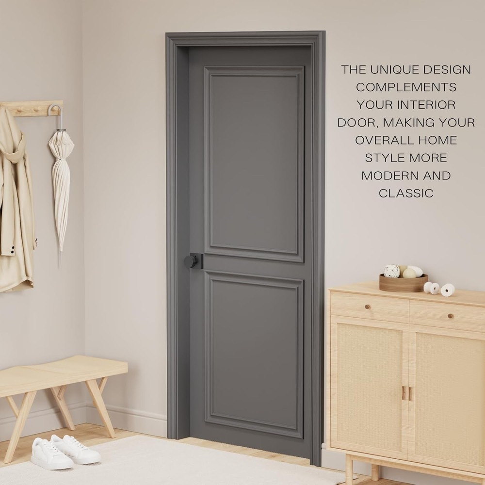 Amerdeco 3 Pack Privacy Door Knobs Matte Black Privacy,