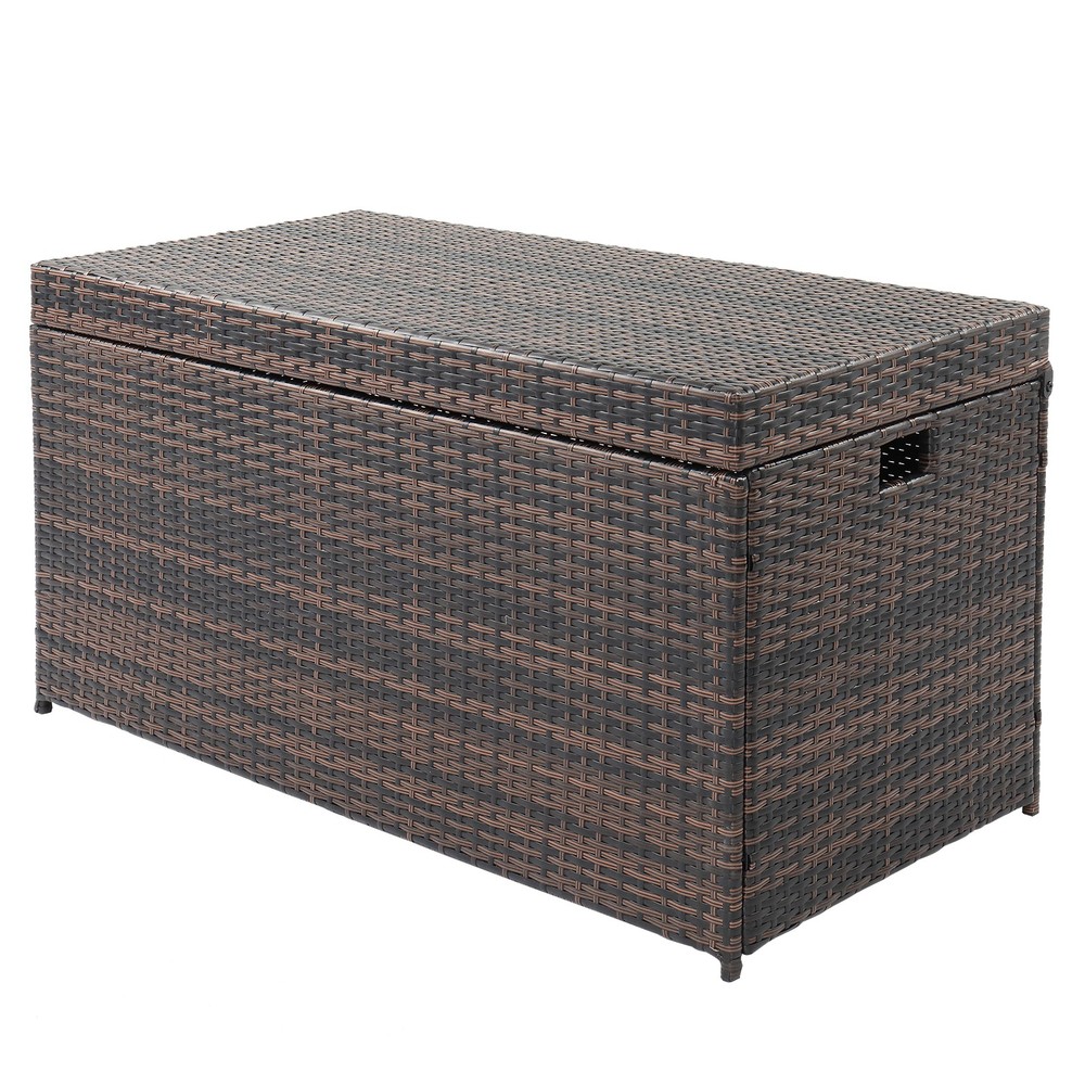 Simple And Practical Outdoor Deck Box Storage Box Brown Gradient, in stock