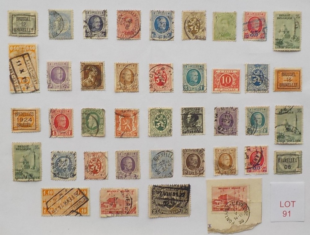 BELGIUM STAMPS - VARIOUS DENOMINATIONS. LOT 91. (see description)