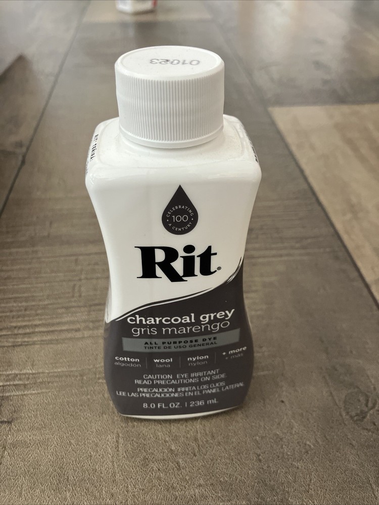 Rit All-Purpose Liquid Dye, Charcoal Grey , 8 oz Gray