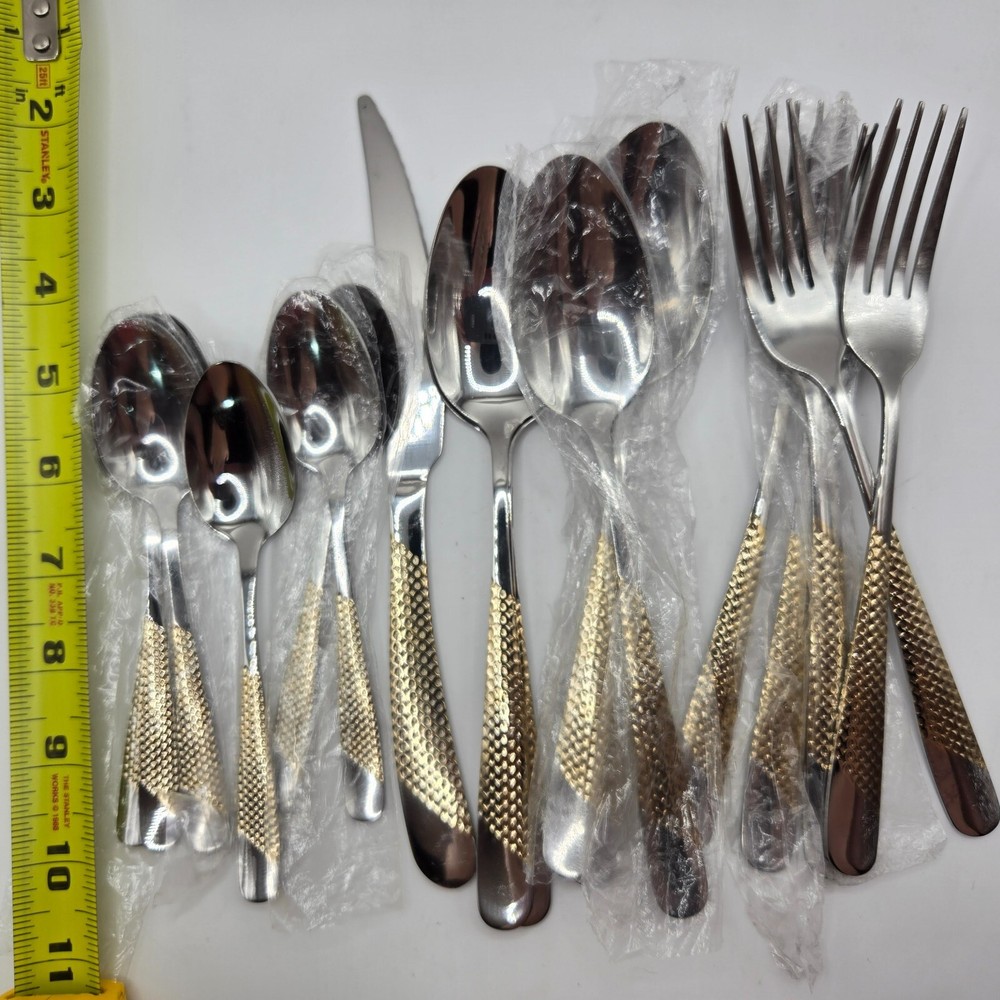 Stainless Silverware Set / Replacements Forks Spoons Knife Silver/Gold Sets NEW