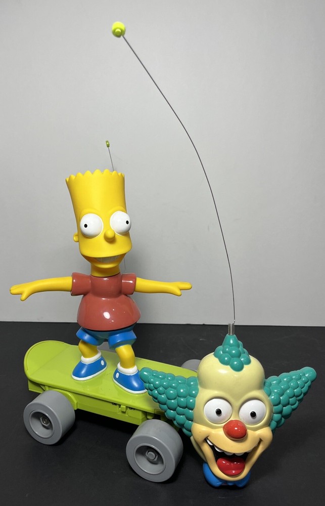 The Simpsons R/C Remote Control Skateboarding BART Talking Krusty Tested 2000