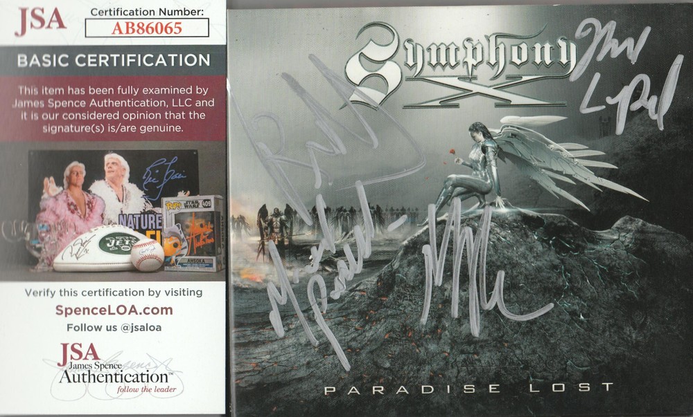 SIGNED SYMPHONY X AUTOGRAPHED CD CERTIFIED AUTHENTIC JSA COA # AB86065