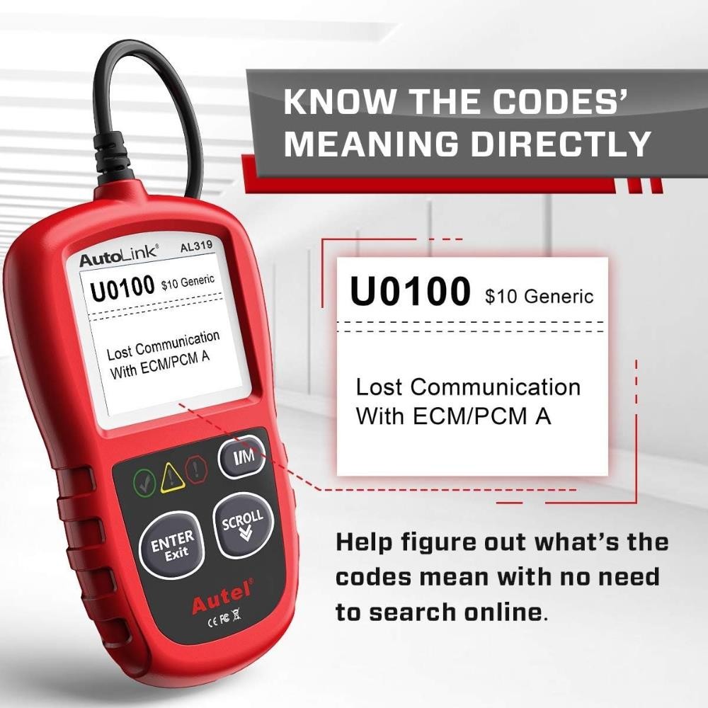Autel Professional OBD2 Scanner AL319 Code Reader, Enhanced Check and Reset