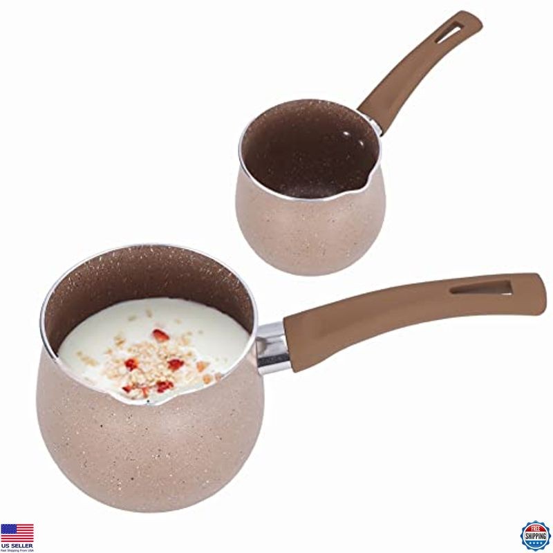 Lightweight Nonstick Milk Pan, Ergonomic Design Mini Milk Coffee Pot for Coffee