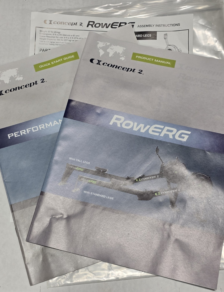 Concept 2 Manual Assembly Instructions for  Indoor Rower concept2 - Mint Con